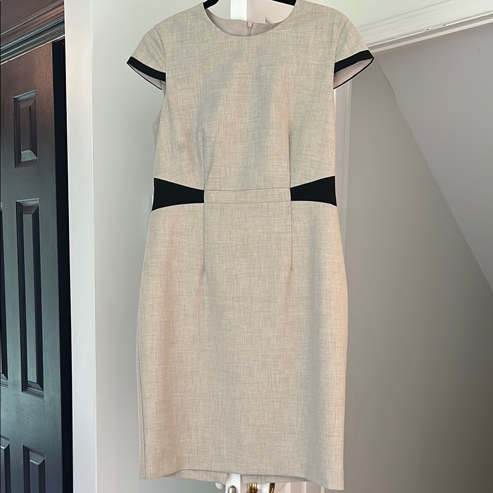 Tristan Cream and Black Sheath Dress size 10